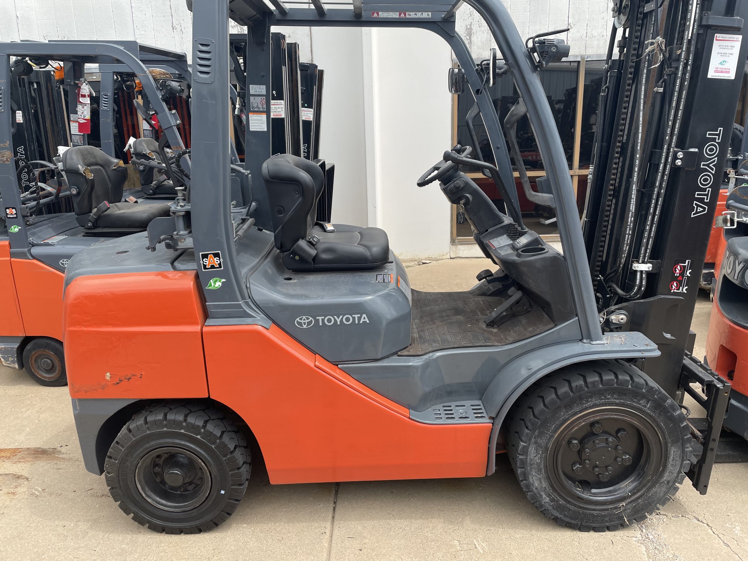 Featured image for “TOYOTA 6,000 LBS. CAPACITY PNEUMATIC TIRED FORKLIFT”