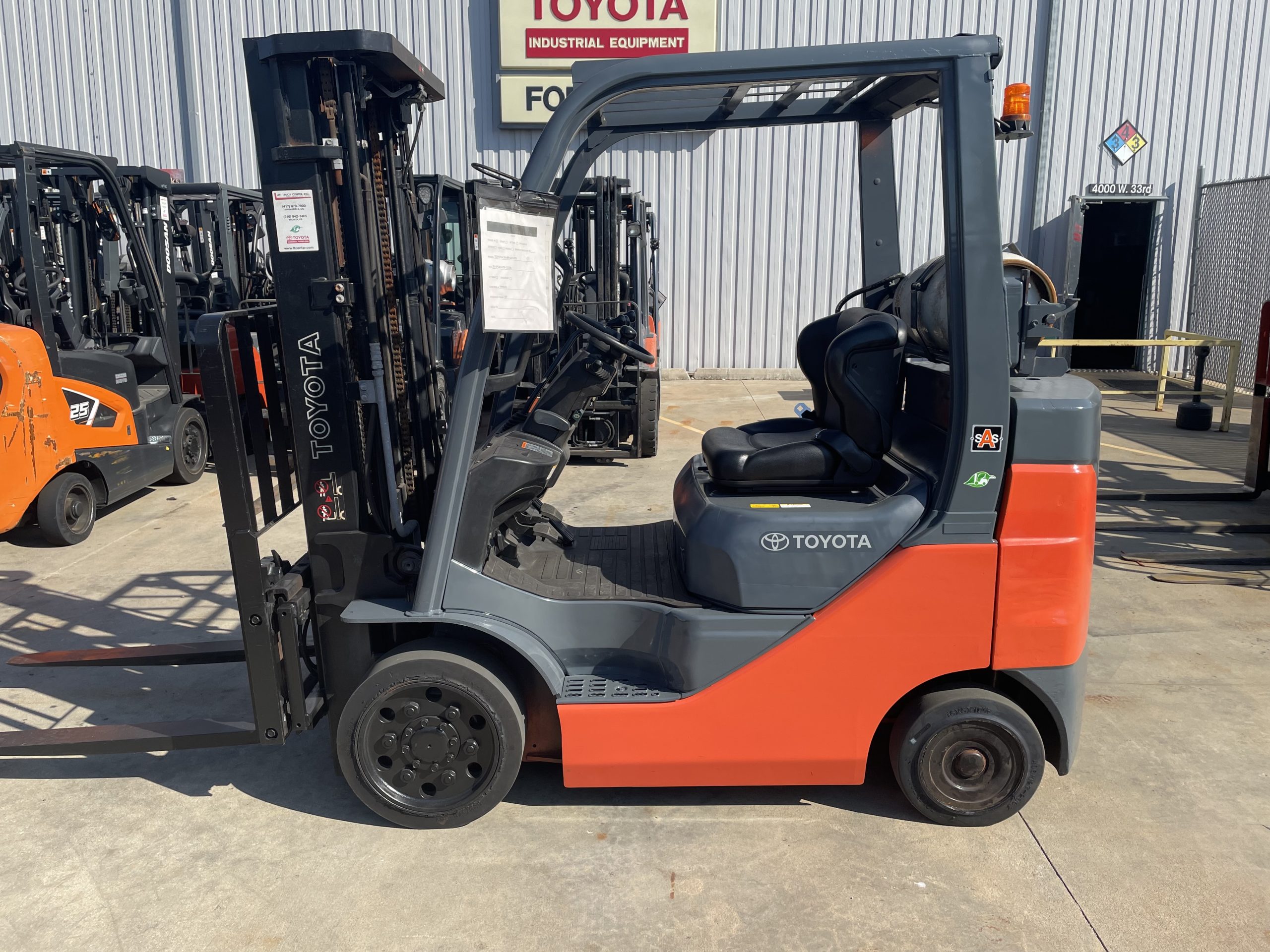 Featured image for “TOYOTA 5,000 LBS. CAPACITY CUSHION TIRED FORKLIFT”