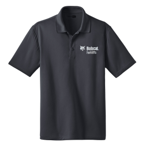 BOBCAT CornerStone Mens Charcoal Pique Polo